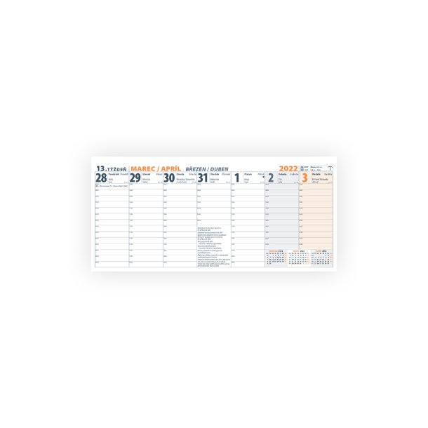 Plánovací stolový kalendár MAXI 2022