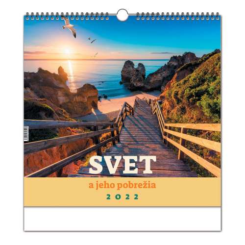 Nástenný kalendár Svet a jeho pobrežia 2022